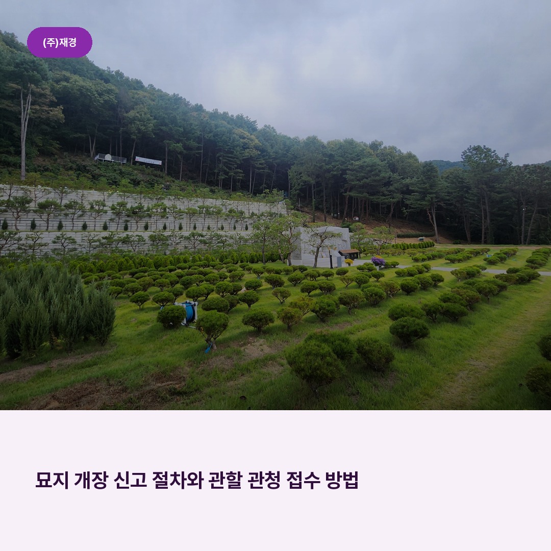 묘지 개장 신고 절차와 관할 관청 접수 방법