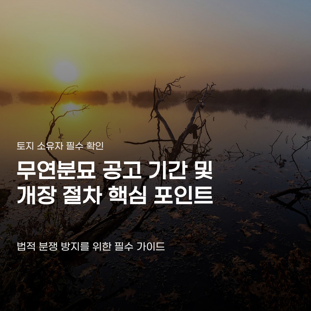 무연분묘 공고 기간 확인해야 할 법적 절차 3가지